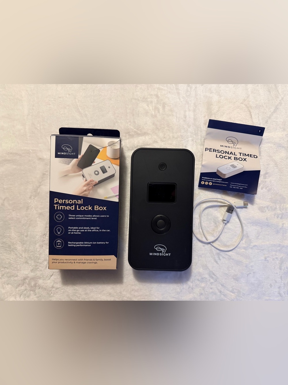 Mindsight Personal Timed Lock Box Black